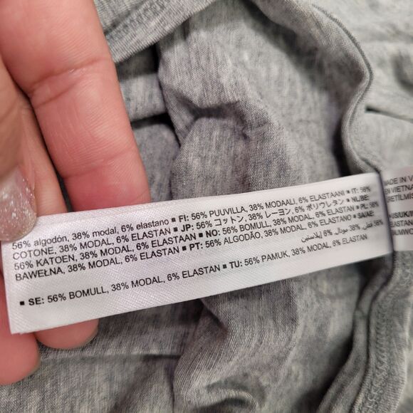 Core 10  Women Soft Cotton Open Back Tank Top Twisthole Back Gray Size 2X - Picture 6 of 10